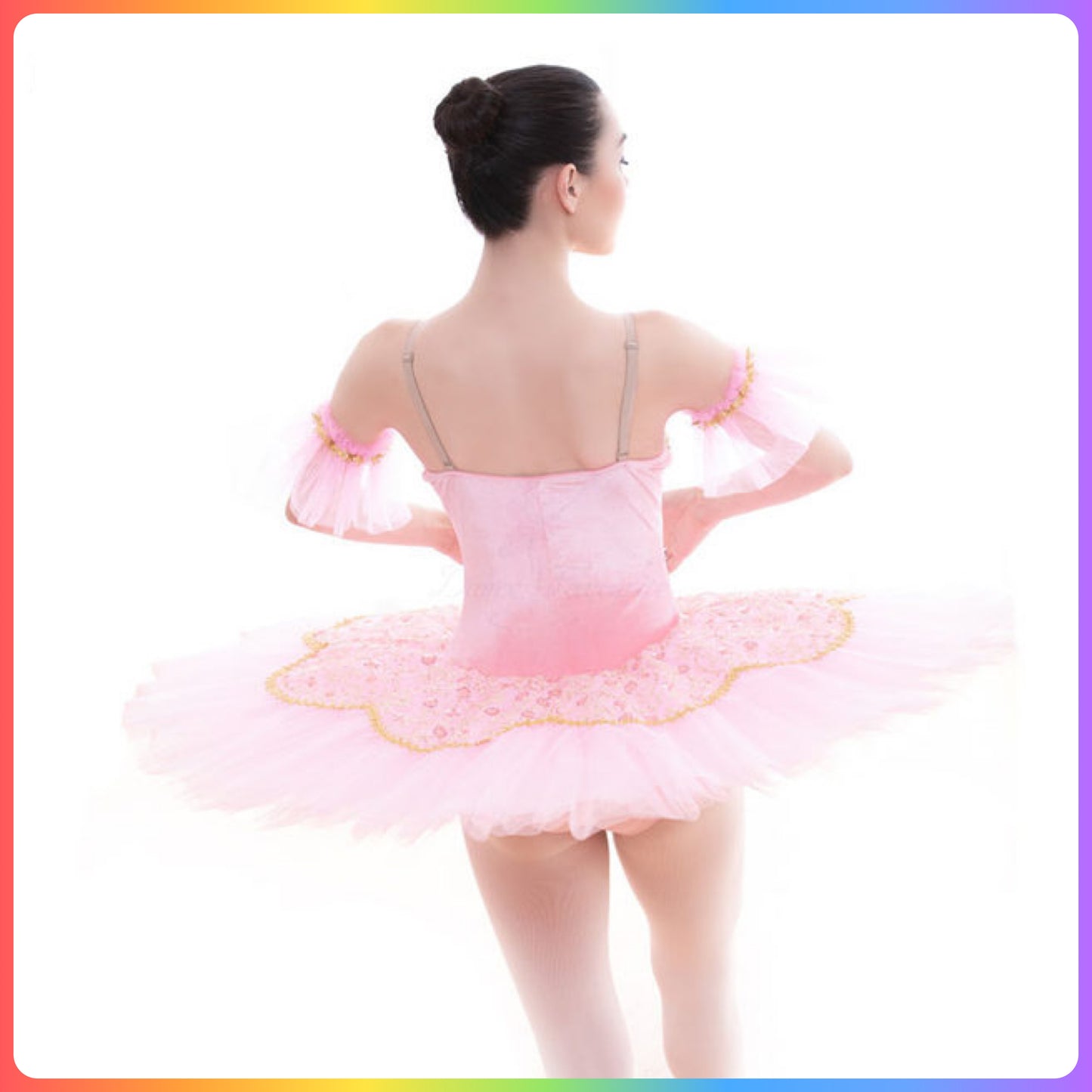 Pink Flower Professional Ballet Pancake Tutu