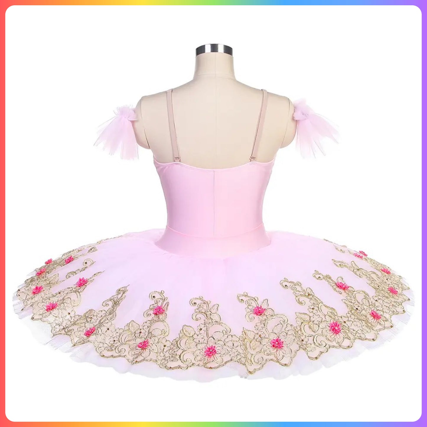 Pink & Gold Professional Ballet Pancake Tutu (Child & Adult Sizes)