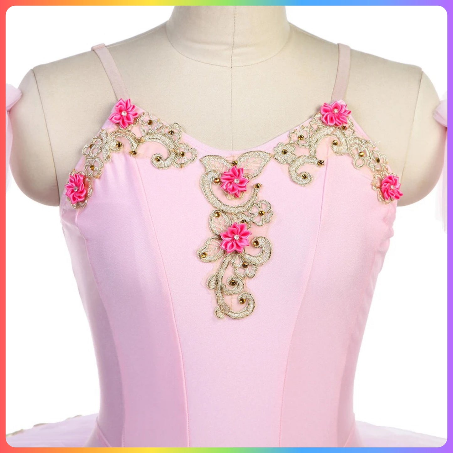 Pink & Gold Professional Ballet Pancake Tutu (Child & Adult Sizes)