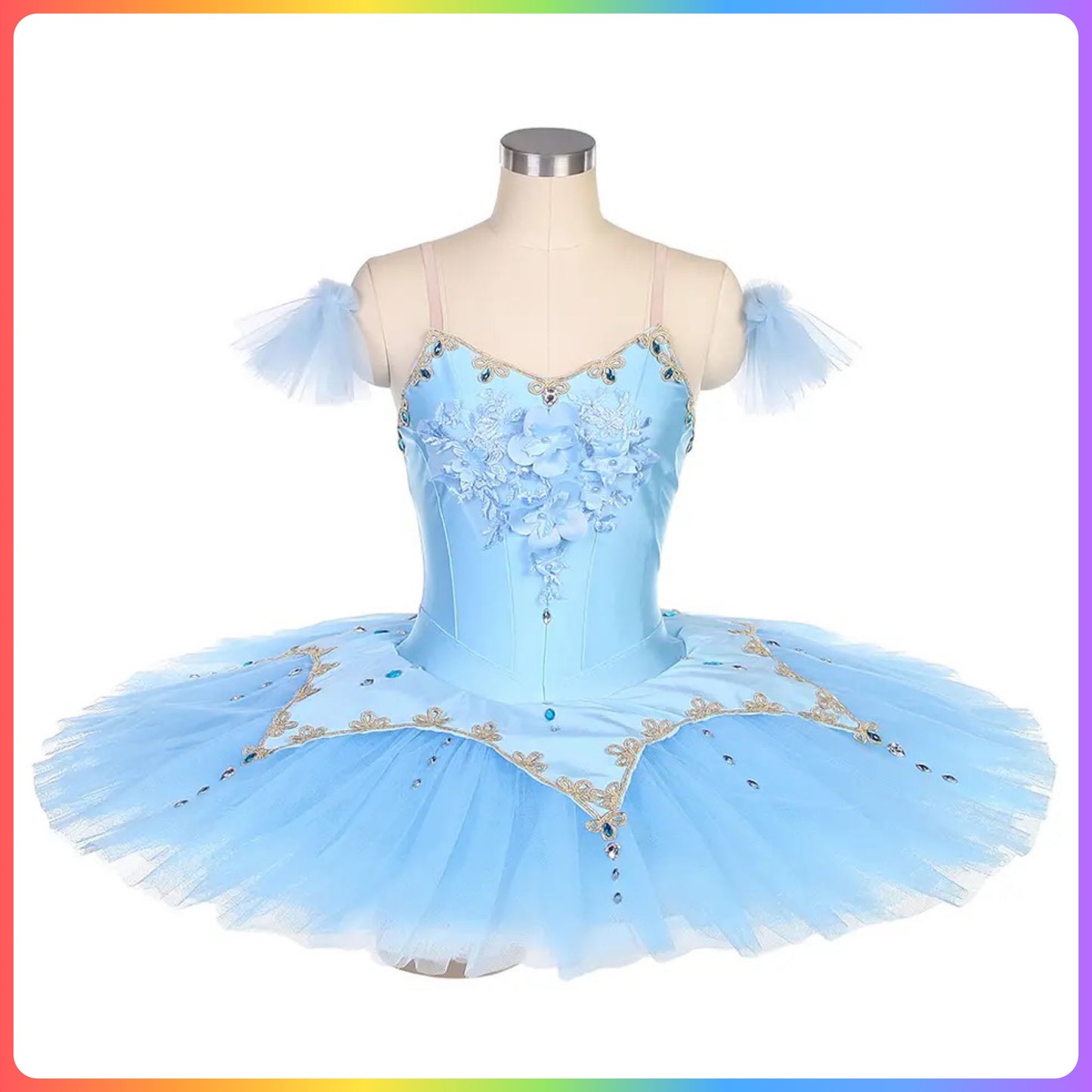 Floral Bodice Professional Ballet Pancake Tutu (Child & Adult Sizes)