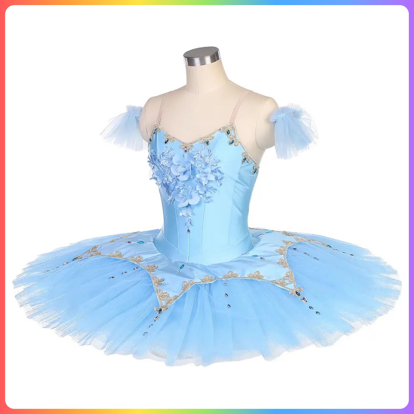 Floral Bodice Professional Ballet Pancake Tutu (Child & Adult Sizes)