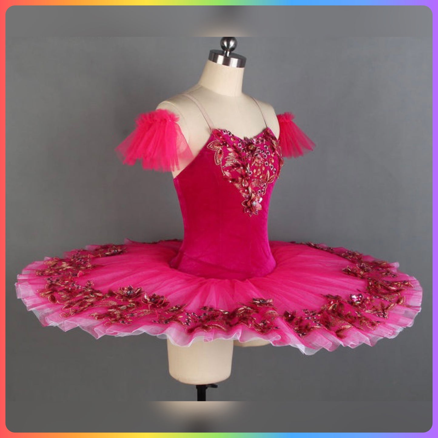 Hot Pink Professional Ballet Pancake Tutu (Child & Adult Sizes)