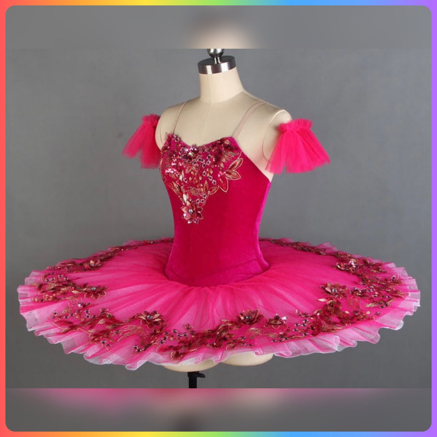 Hot Pink Professional Ballet Pancake Tutu (Child & Adult Sizes)