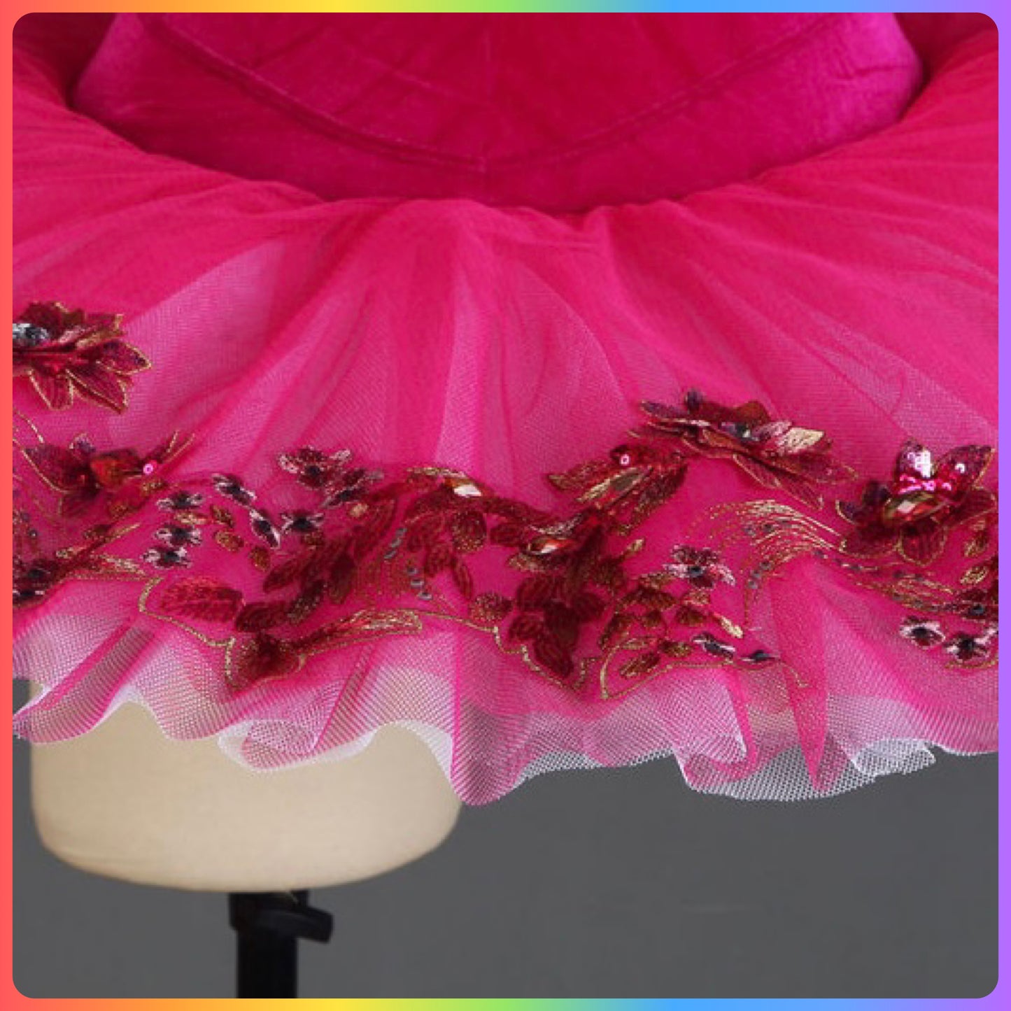 Hot Pink Professional Ballet Pancake Tutu (Child & Adult Sizes)