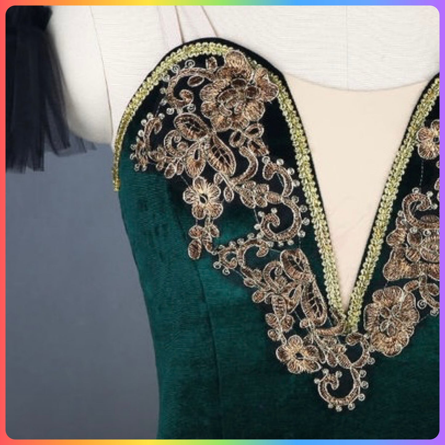 Classical Gold Trim Professional Ballet Pancake Tutu (Child & Adult Sizes)