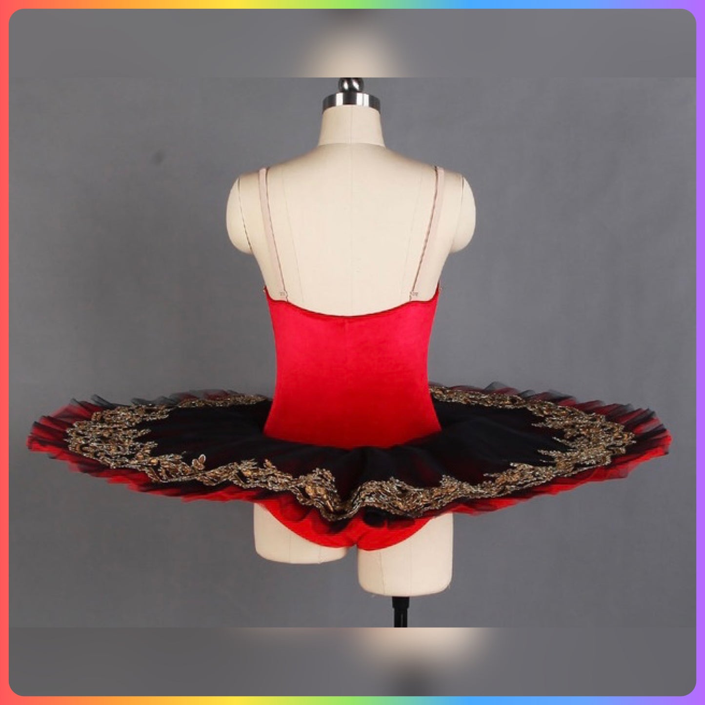 Classical Gold Trim Professional Ballet Pancake Tutu (Child & Adult Sizes)
