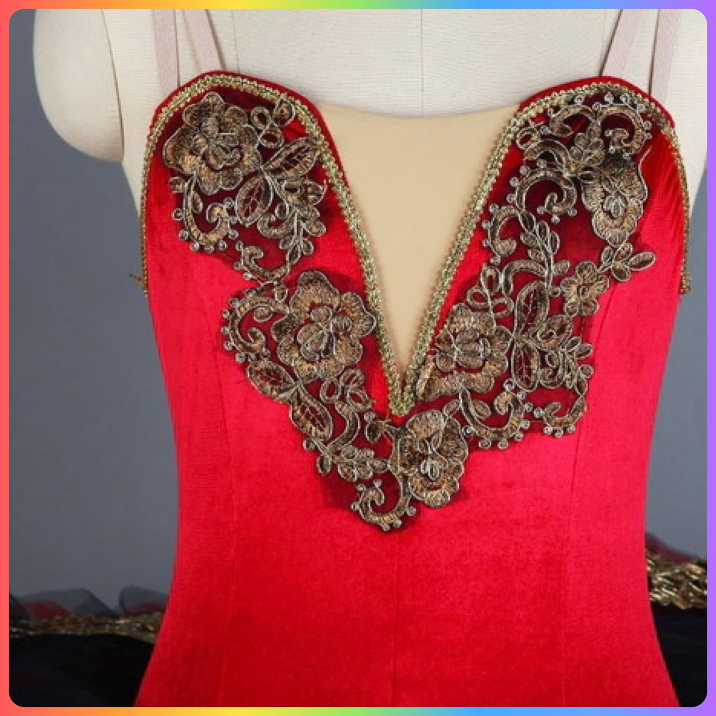 Classical Gold Trim Professional Ballet Pancake Tutu (Child & Adult Sizes)