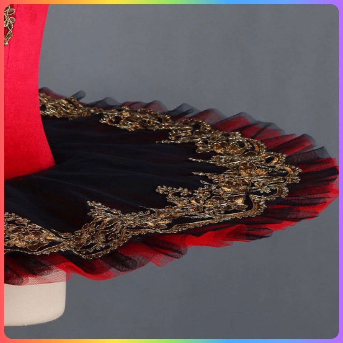 Classical Gold Trim Professional Ballet Pancake Tutu (Child & Adult Sizes)