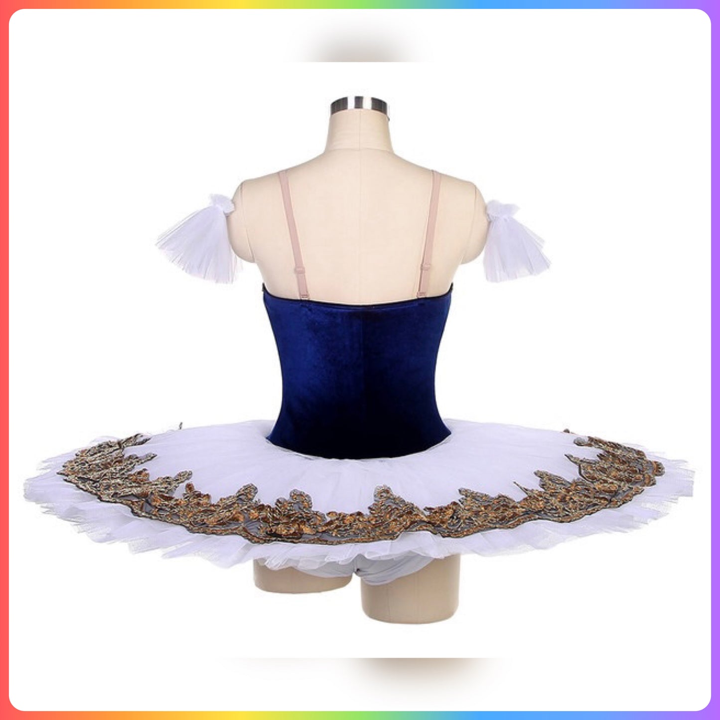 Classical Gold Trim Professional Ballet Pancake Tutu (Child & Adult Sizes)