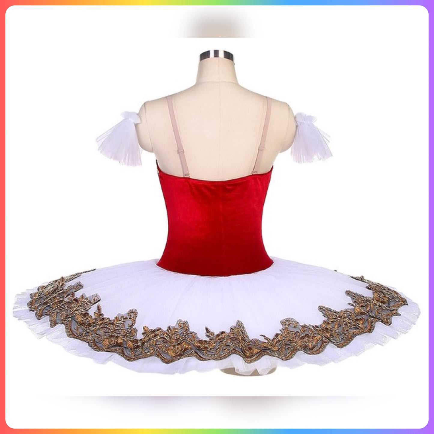 Classical Gold Trim Professional Ballet Pancake Tutu (Child & Adult Sizes)