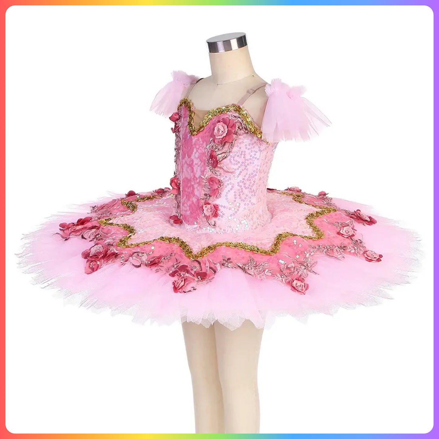Pink Sequin Professional Ballet Pancake Tutu