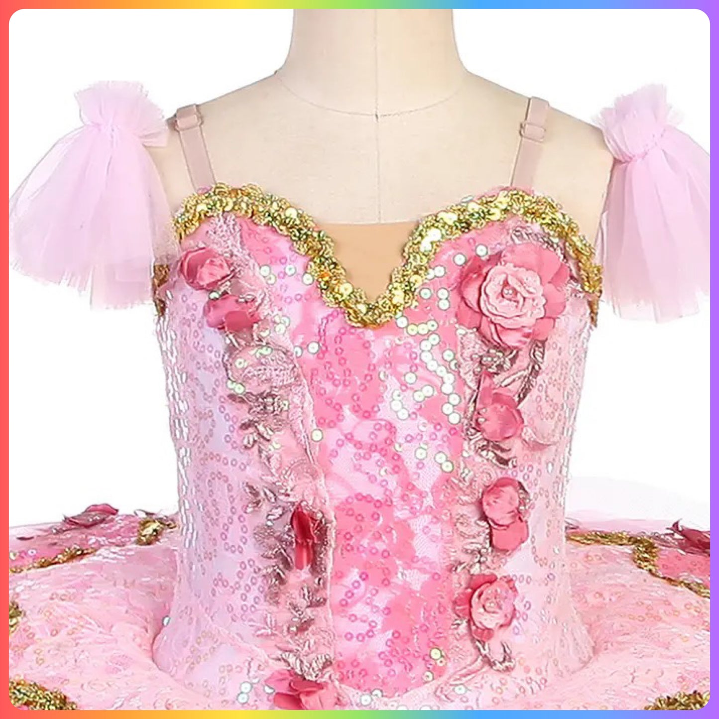 Pink Sequin Professional Ballet Pancake Tutu