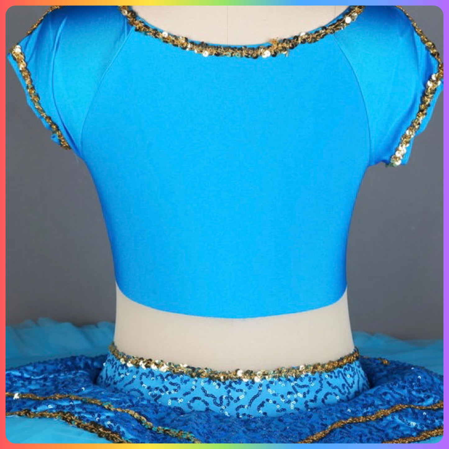 Blue Sequin Professional Ballet Pancake Tutu (Child & Adult Sizes)