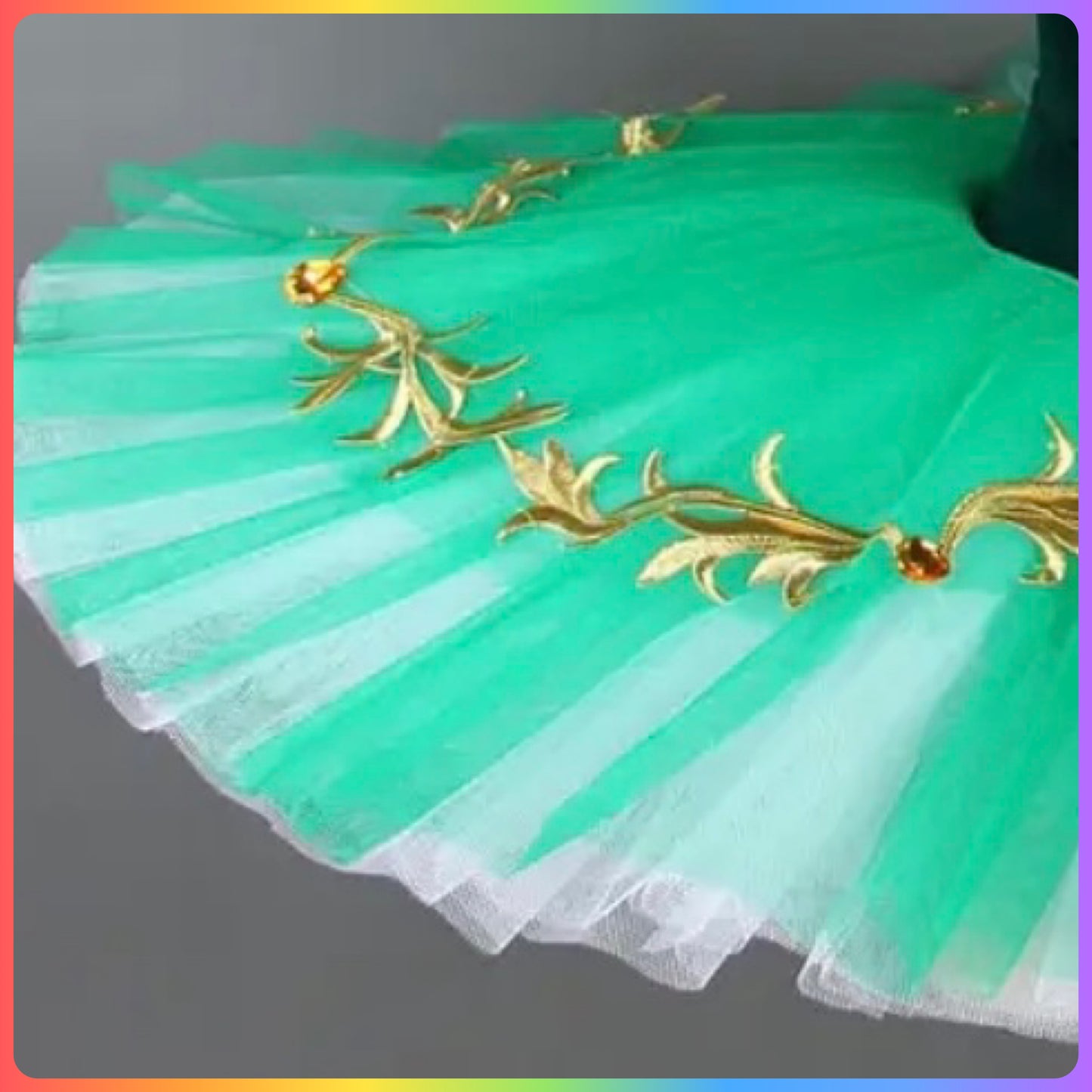 Hot Pink / Green Professional Ballet Pancake Tutu (Child & Adult Sizes)