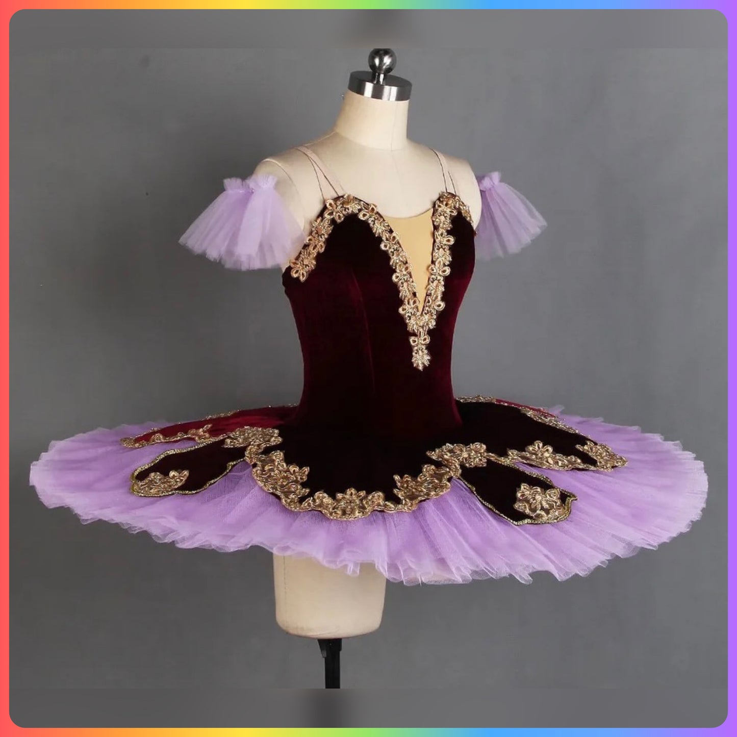 Deep Purple Velvet Professional Ballet Pancake Tutu (Child & Adult Sizes)