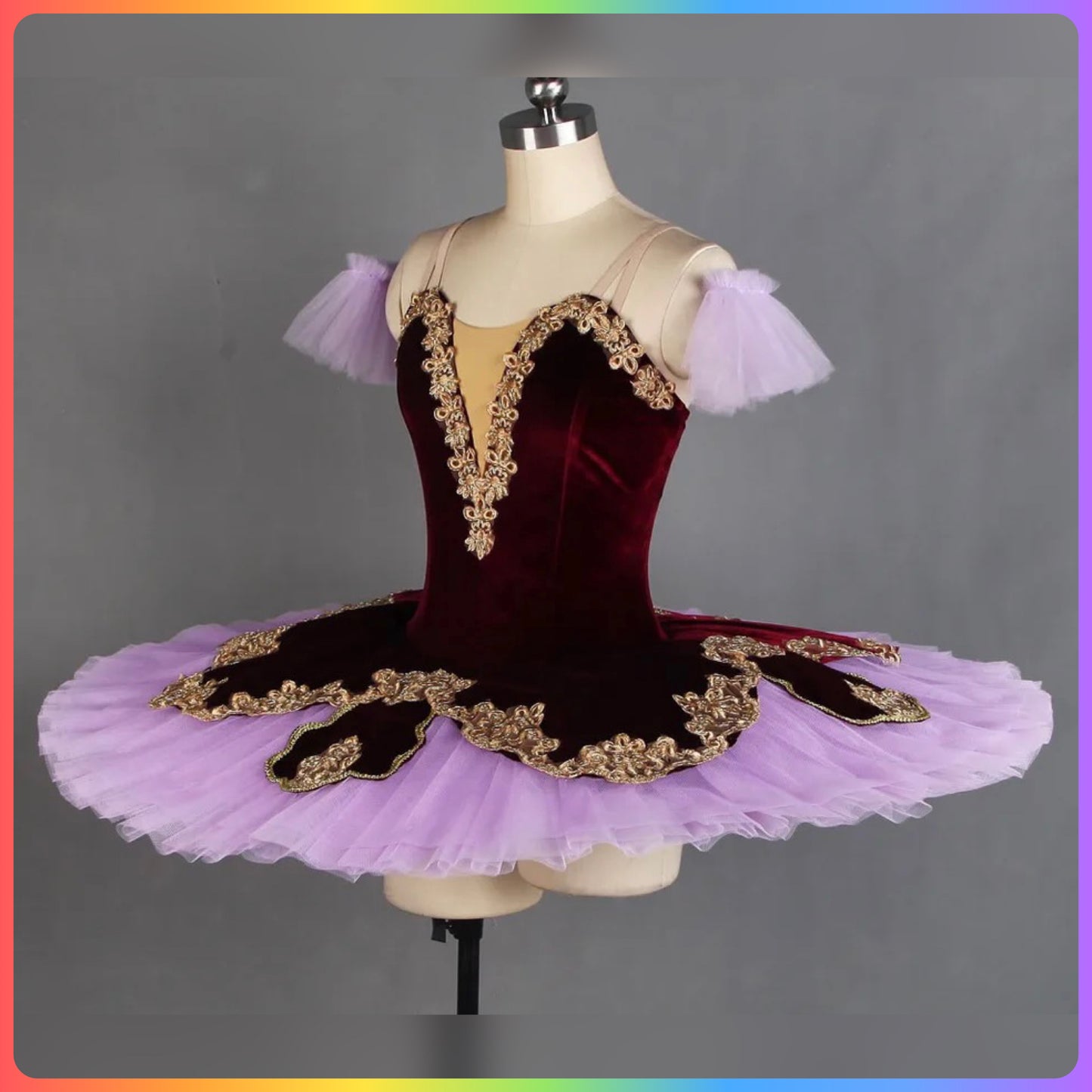 Deep Purple Velvet Professional Ballet Pancake Tutu (Child & Adult Sizes)
