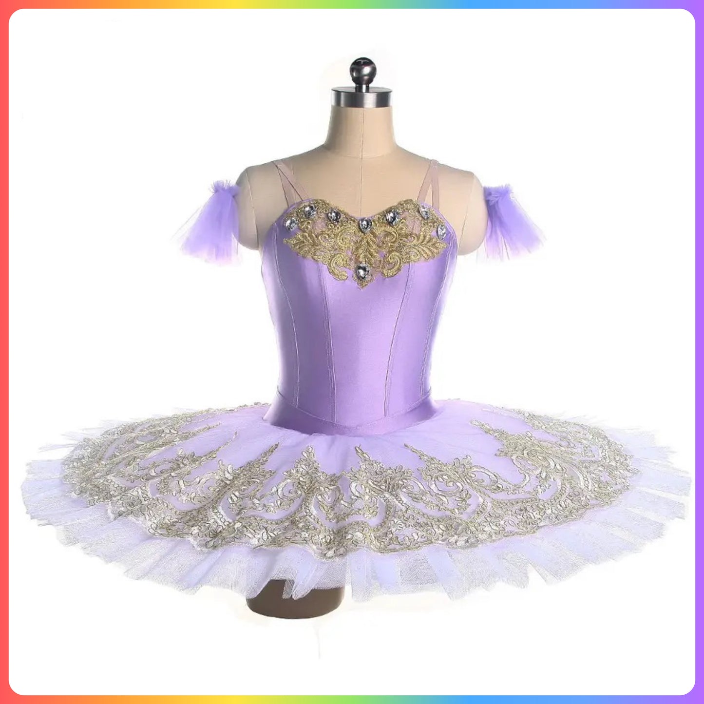 Light Purple Gold Professional Ballet Pancake Tutu (Child & Adult Sizes)