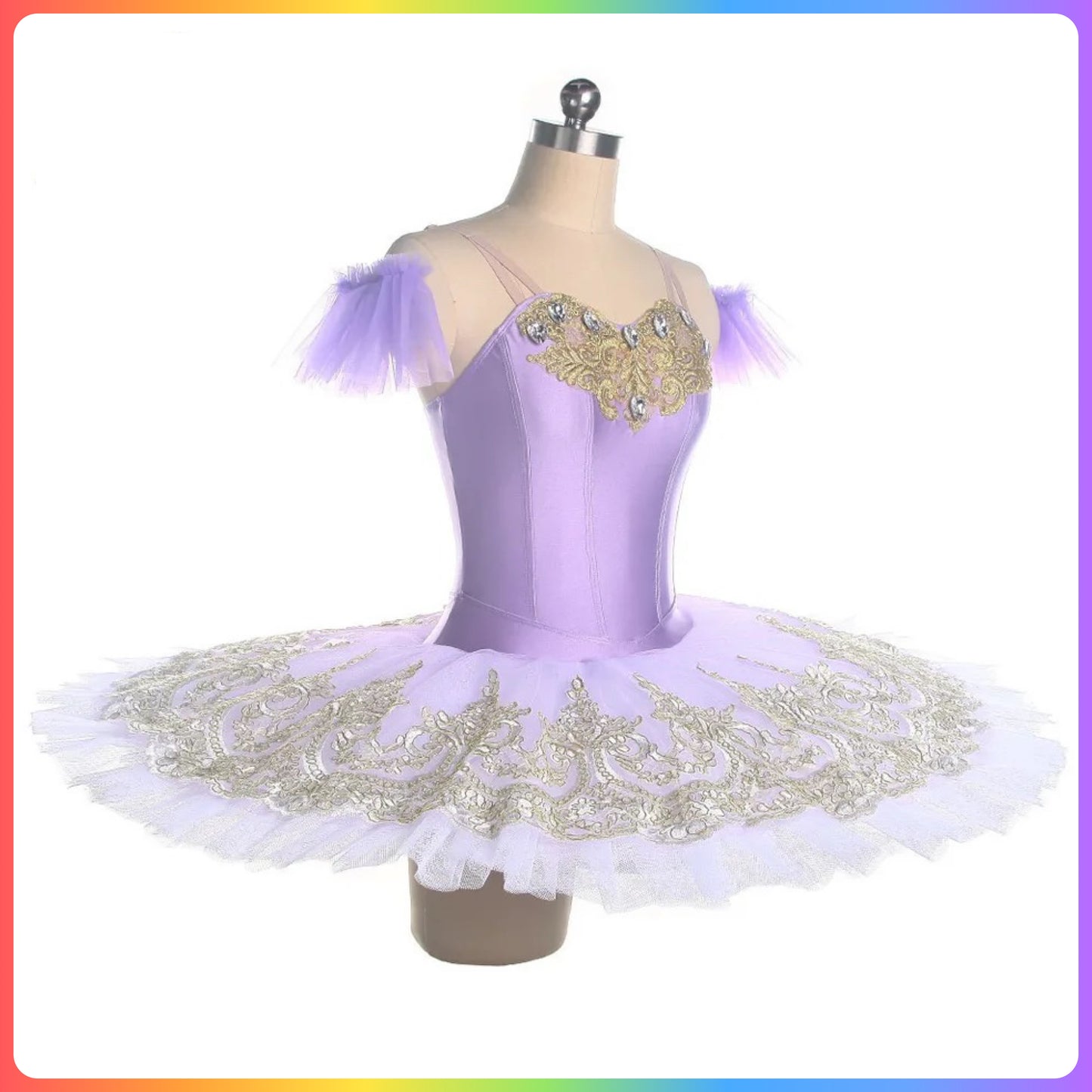 Light Purple Gold Professional Ballet Pancake Tutu (Child & Adult Sizes)