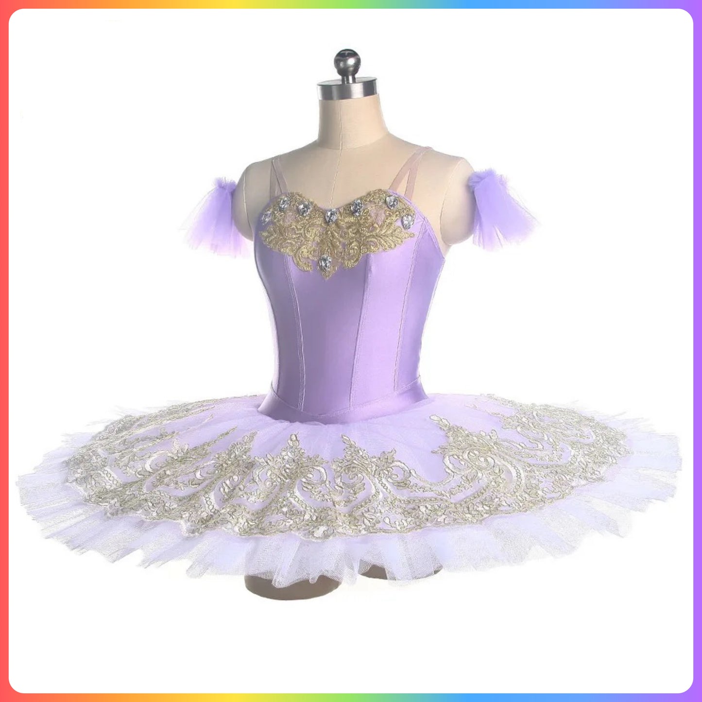 Light Purple Gold Professional Ballet Pancake Tutu (Child & Adult Sizes)