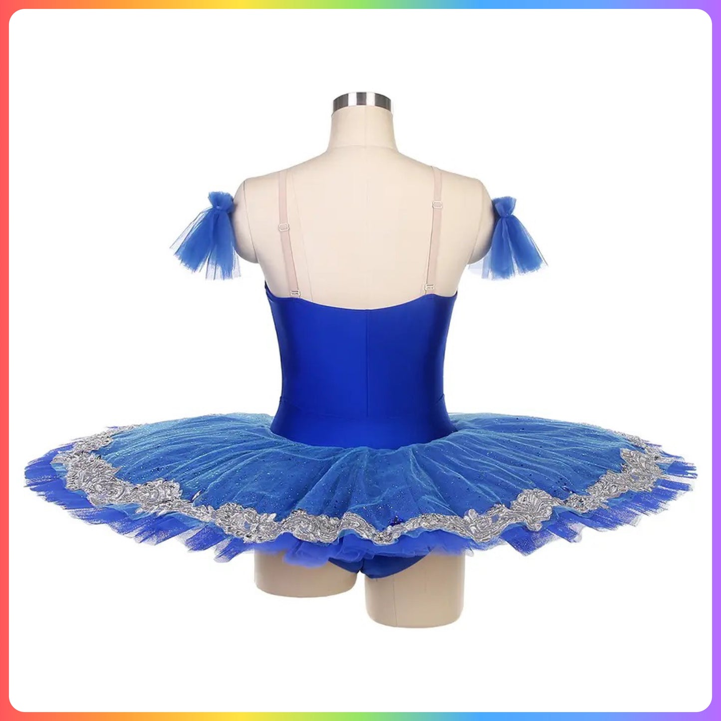 Royal Blue Silver Professional Ballet Pancake Tutu (Child & Adult Sizes)