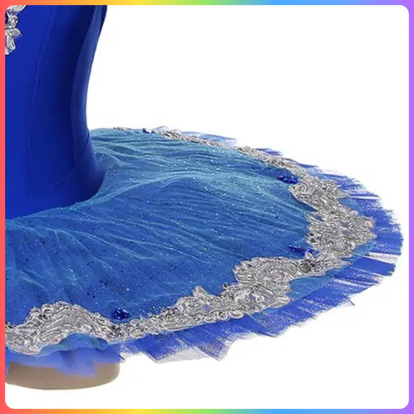 Royal Blue Silver Professional Ballet Pancake Tutu (Child & Adult Sizes)