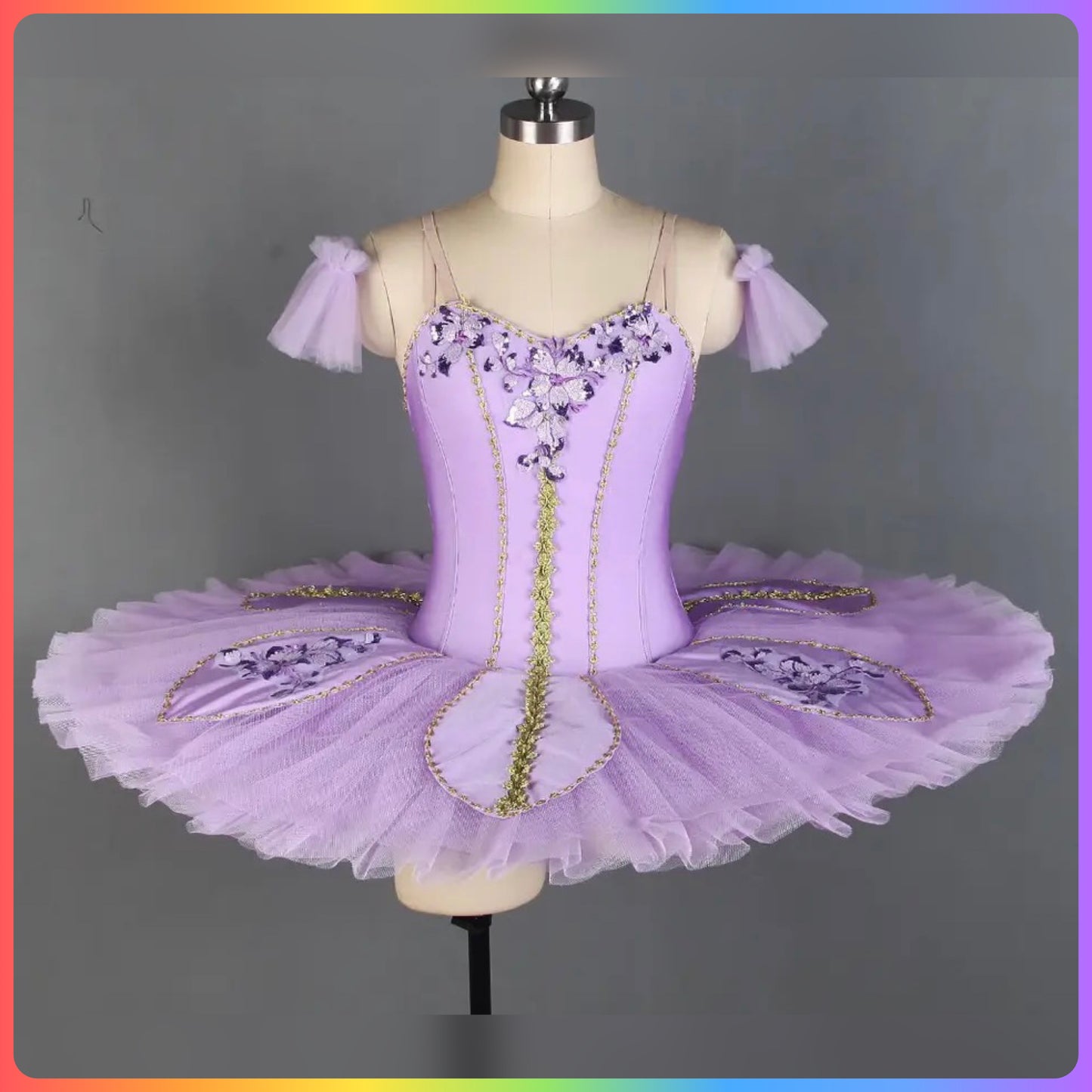 Lilac Floral Professional Ballet Pancake Tutu (Child & Adult Sizes)