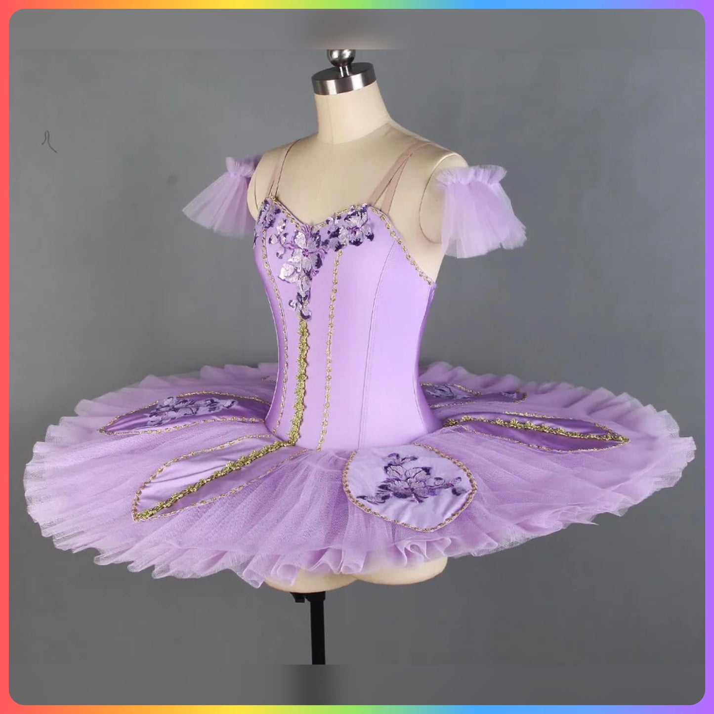 Lilac Floral Professional Ballet Pancake Tutu (Child & Adult Sizes)