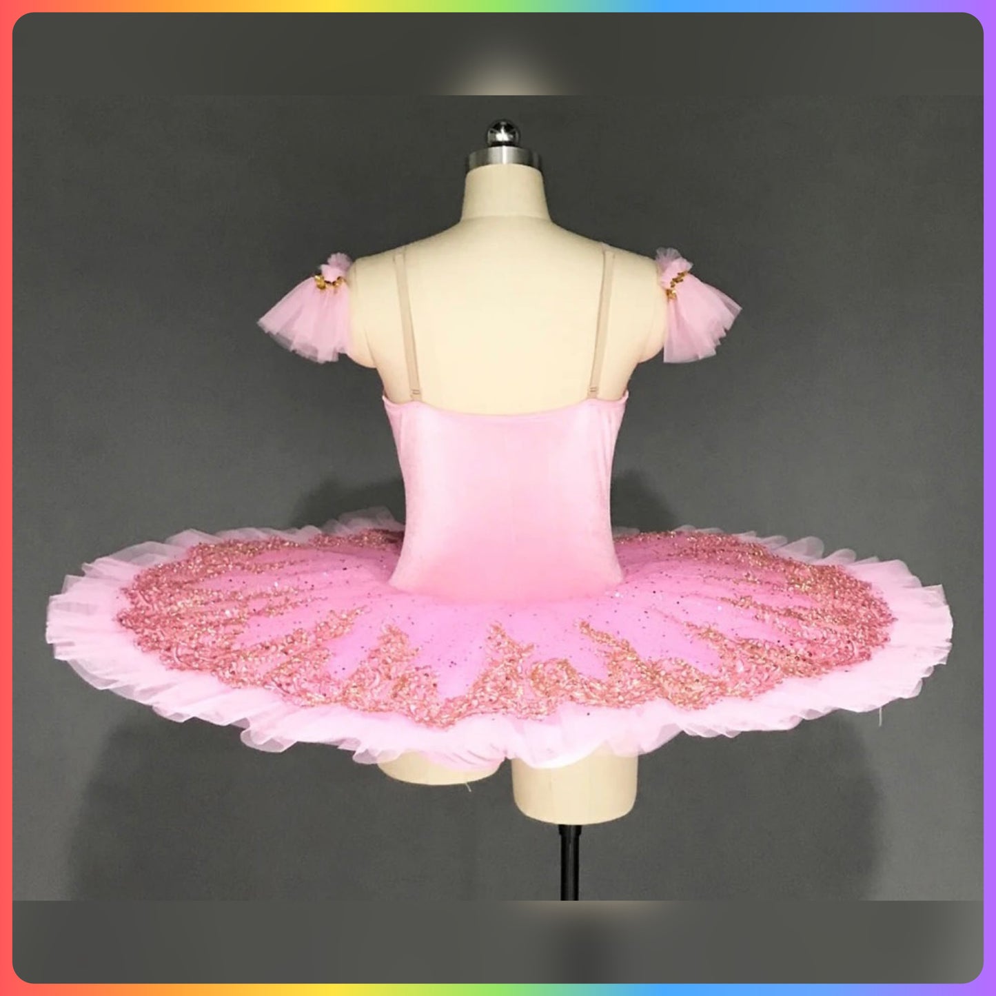 Pink Velvet Sequin Professional Ballet Pancake Tutu (Child & Adult Sizes)