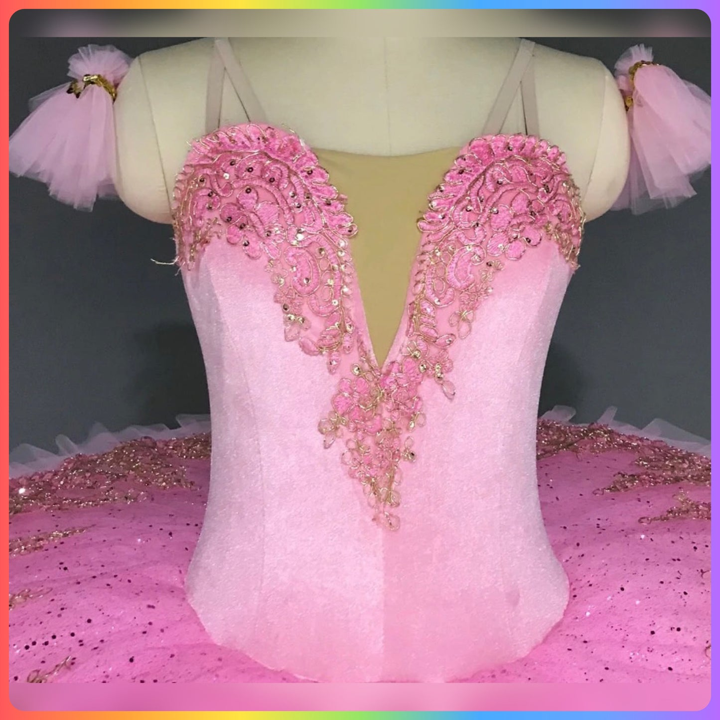 Pink Velvet Sequin Professional Ballet Pancake Tutu (Child & Adult Sizes)