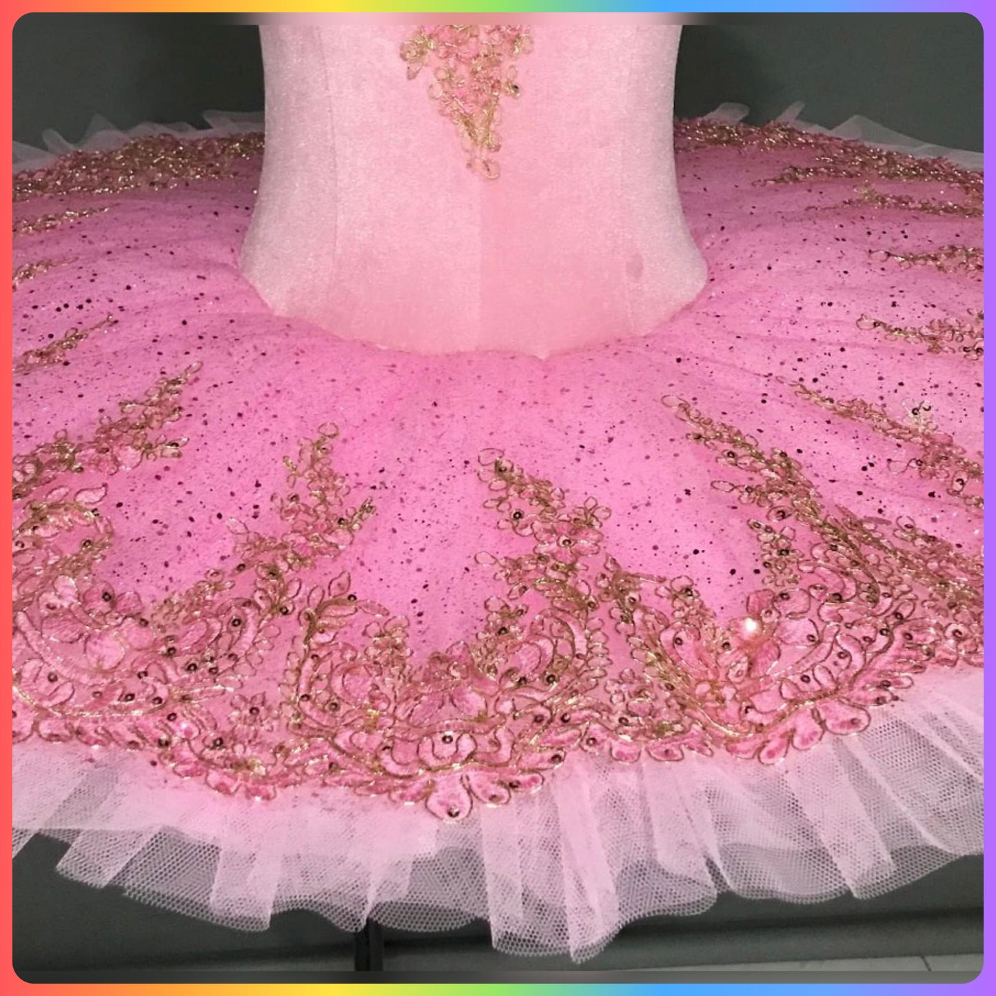 Pink Velvet Sequin Professional Ballet Pancake Tutu (Child & Adult Sizes)